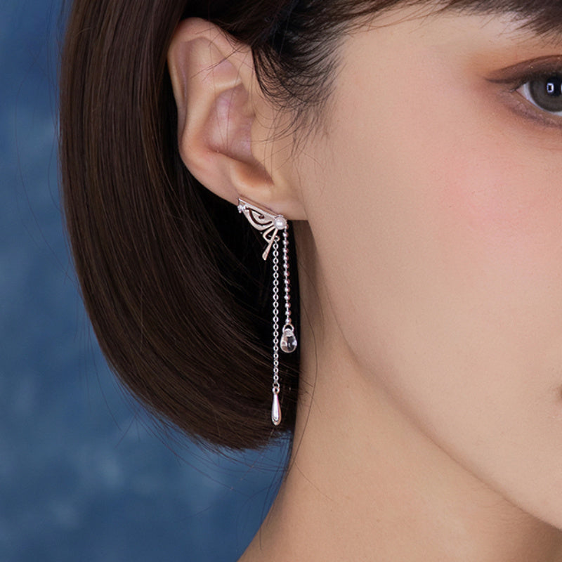 2pcs 1pair Hypoallergenic S925 Sterling Silver Earrings Needles, Holiday Collection Stud Earrings for Women, Sensitive Ears Chinese-Inspired Jewelry - Holiday Gift for Her (Christmas, Halloween) Girlfriend Gifts, Unique Desig