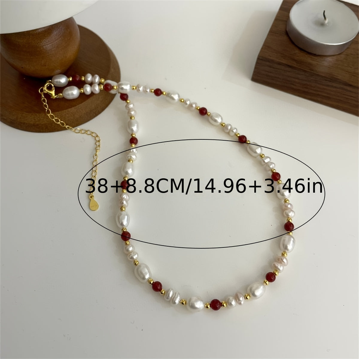 925 Silver Necklace With Natural Freshwater Pearl Beads Necklace Elegant Simple Style Daily Wear Accessories Original Design Fine Jewelry Valentine's Day Gift With Gift Box