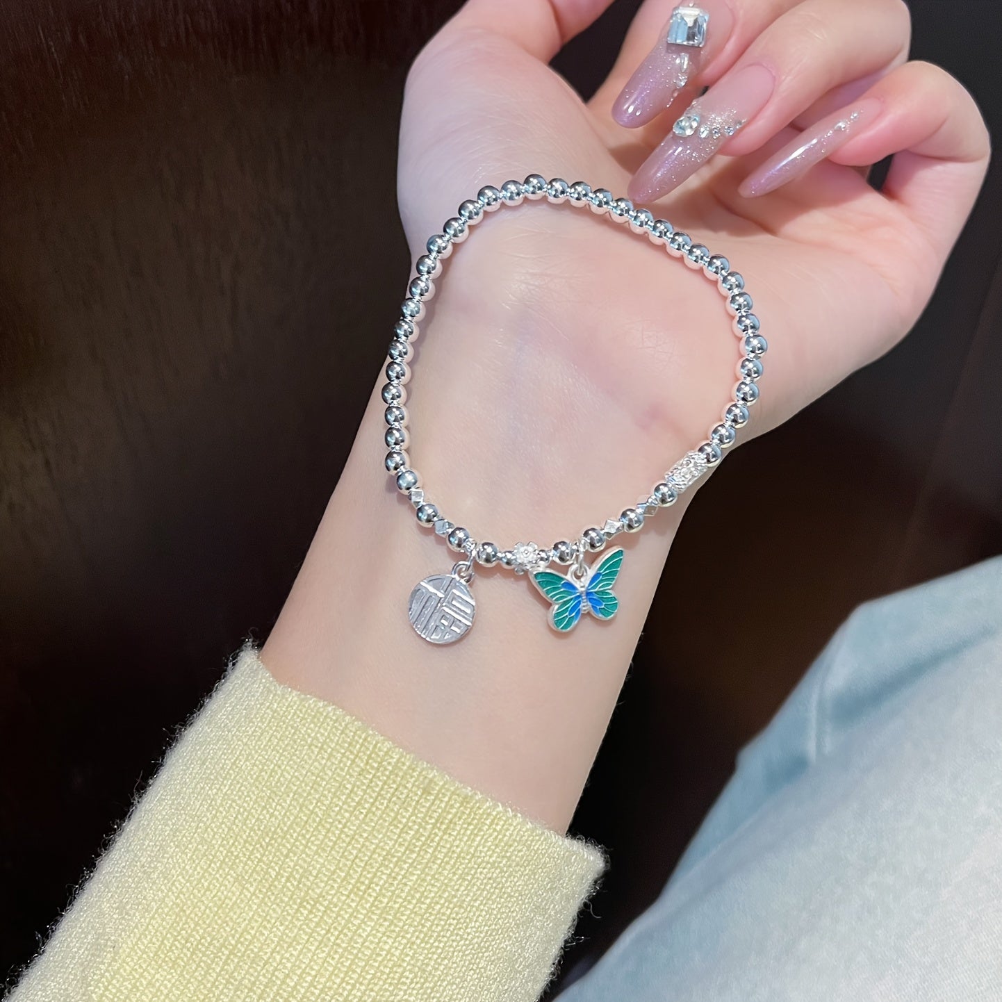 The Elegant Butterfly Bracelet Made of S925 Silvery Is a Popular And Stylish Choice., For Teenager