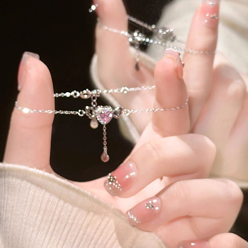 Elegant Silvery Geometric Bracelet for Women - Versatile Double Layer Design with Rhinestone Accents, Perfect for Daily Wear or Gifting, Summer Jewelry|Minimalist Bracelet|Durable Bracelet