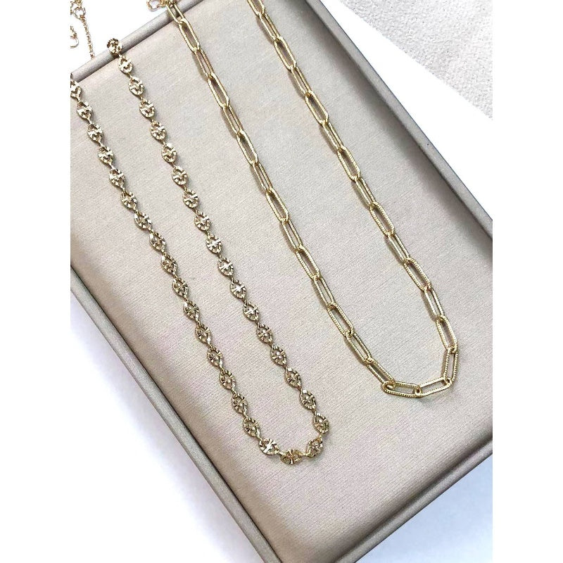 Lxalry Double Layer Clavicle Chain Necklace Women Girls Recycled Iron Stackable Jewelry Set Nickel - Lead - Birthday Anniversary