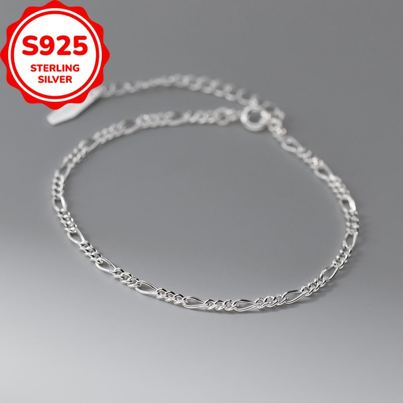 S925 Silver Fresh Sweet Ins Style Unique Smooth Rhombus Interlocking Bracelet, Casual Fashion, Gift For Her, Minimalist Bracelet, Trendy Accessory, Delicate Craftsmanship, Interlocking Chain, Stylish Bracelet, Fashion Enthusiasts