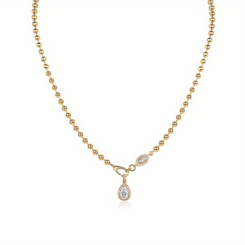 1pc Elegant 925 Sterling Silvery Moissanite Pendant Necklace, Unisex Clavicle Chain, Ideal for Engagement, Wedding, Valentine'S Day, Anniversary, Birthday Gift