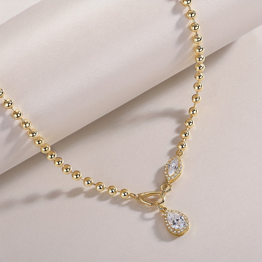 1pc Elegant 925 Sterling Silvery Moissanite Pendant Necklace, Unisex Clavicle Chain, Ideal for Engagement, Wedding, Valentine'S Day, Anniversary, Birthday Gift