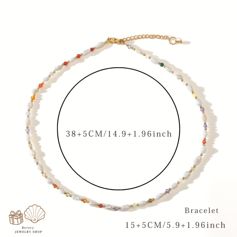 Elegant Freshwater Pearls Necklace with Golden-Tone Accents - June Birthstone, Ideal for Weddings, Music Festivals, and Special Occasions, Festive Accessory|Elegant Necklace|Golden-Tone Accents, Necklace for, For Teenager