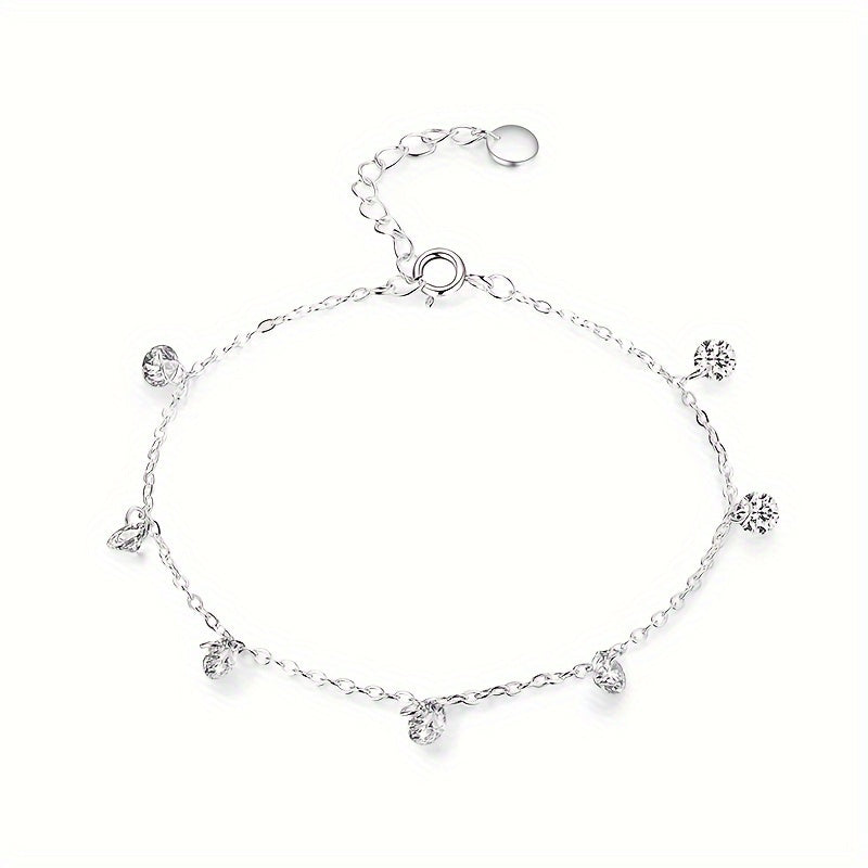 Designer Full 925 Sterling Silver Light Luxury Bracelet for Women, Ins Small Design Hand Ornament Gift S925 Silver Net Weight: 1.4g