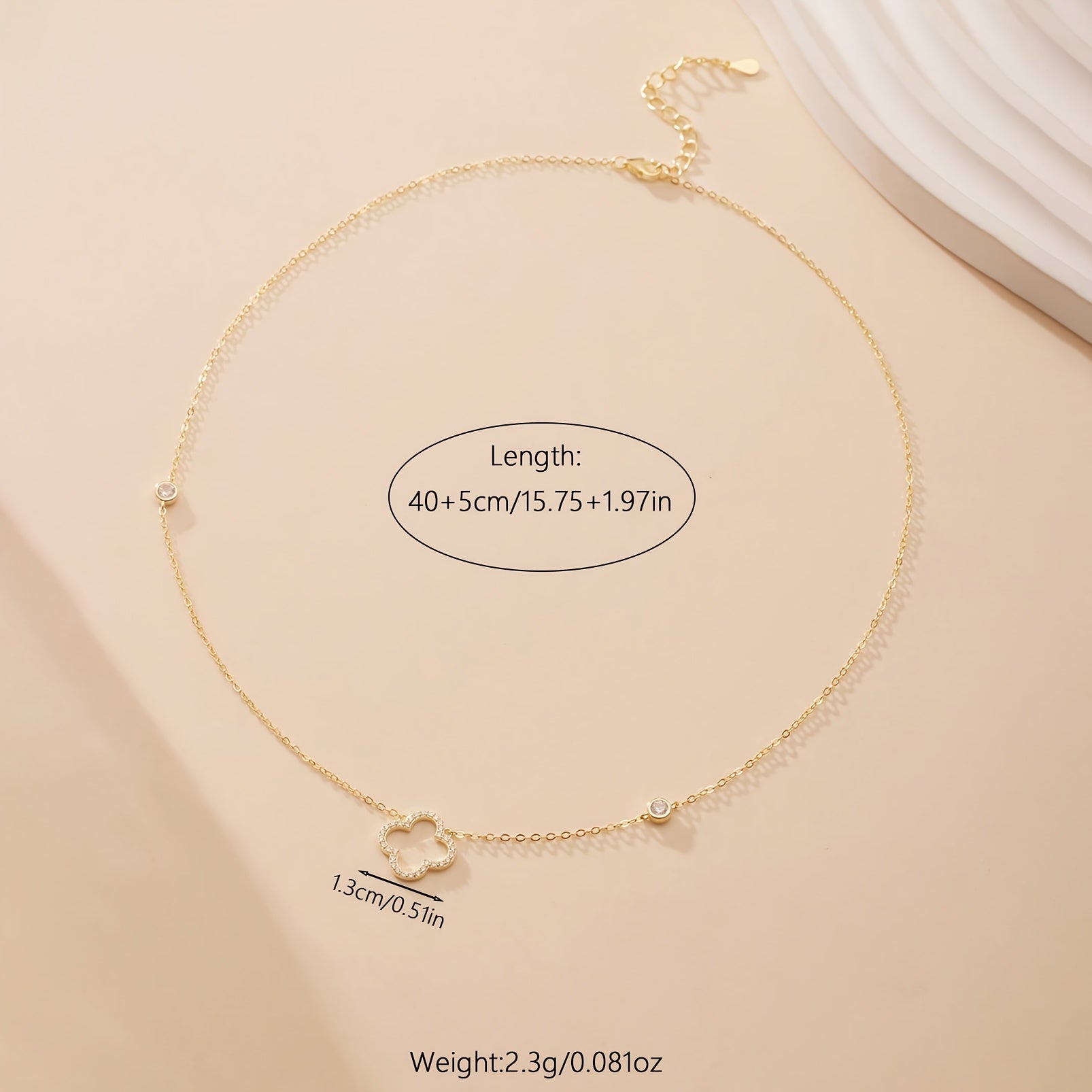 Timeless Durable Jewelry 925 Sterling Silver Clover Necklace | Lucky Guardian Synthetic Zirconia Pendant, Minimalist Collarbone Chain, Women's Jewelry, Girlfriend Birthday Gift, Romantic Present, Elegant Fashion Accessory