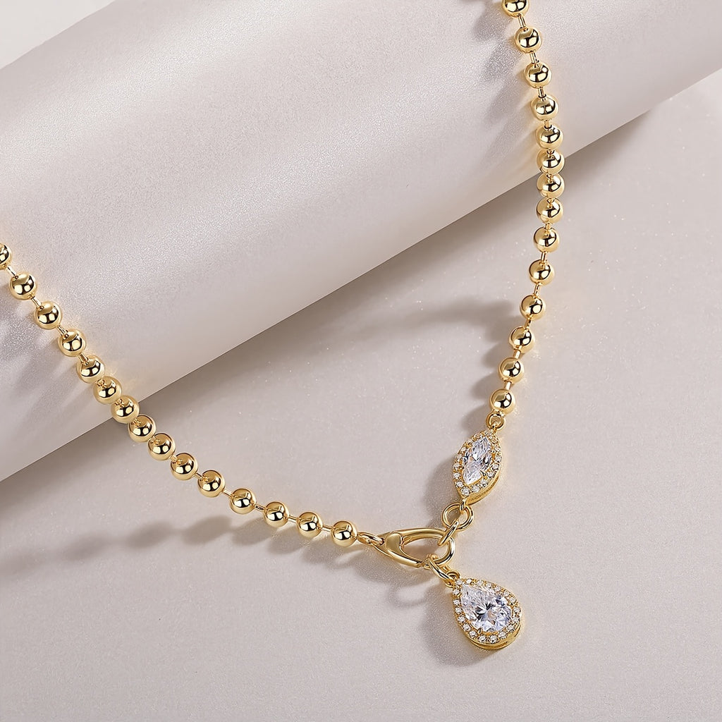 Water Drop-shaped 6*9 Moissanite Pendant Necklace, 925 Sterling Silvery, Suitable for Men And Women, Suitable for Banquets, Parties, International School Friendship Memorials, Graduation Ceremonies, Valentine's Day, Birthday Gifts, Mother's Day Gifts