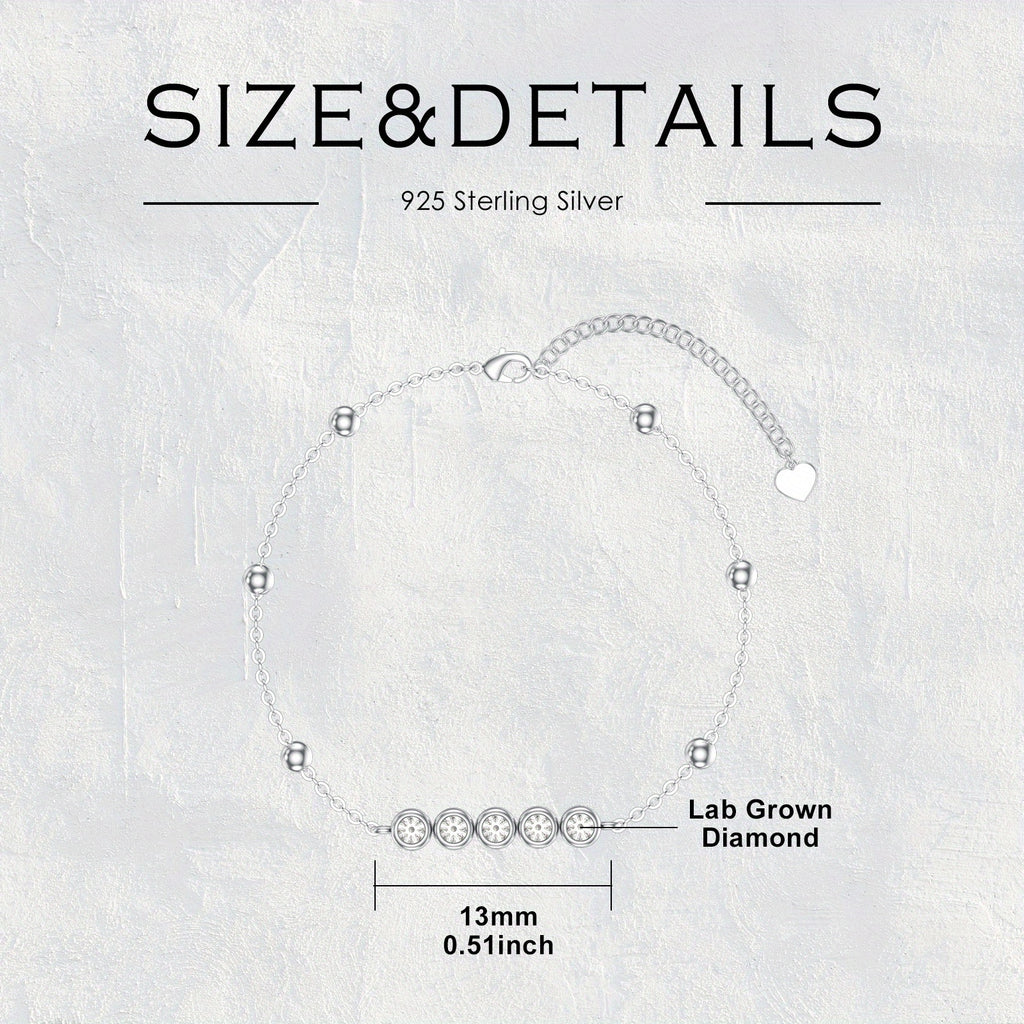 0.3 CTTW Lab Grown Lab-created Diamond Bracelet for Women 925 Sterling Silver Jewelry Gifts, Special Occasion Jewelry, Stylish Gifts, Delicate Charm, Elegant Design, Fine Craftsmanship, Highquality Gemstone, Women's Bracelet, Gemstone Jewelry