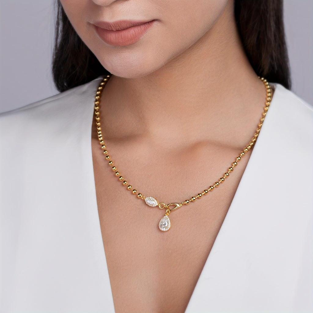 Water Drop-shaped 6*9 Moissanite Pendant Necklace, 925 Sterling Silvery, Suitable for Men And Women, Suitable for Banquets, Parties, International School Friendship Memorials, Graduation Ceremonies, Valentine's Day, Birthday Gifts, Mother's Day Gifts