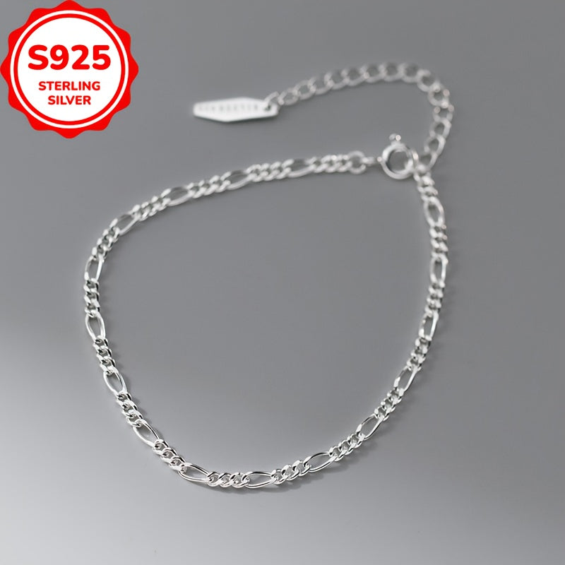 S925 Silver Fresh Sweet Ins Style Unique Smooth Rhombus Interlocking Bracelet, Casual Fashion, Gift For Her, Minimalist Bracelet, Trendy Accessory, Delicate Craftsmanship, Interlocking Chain, Stylish Bracelet, Fashion Enthusiasts
